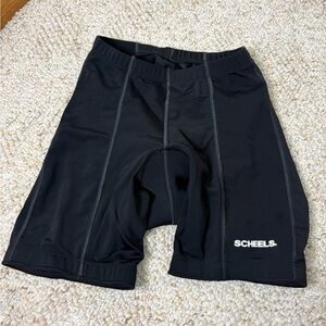 Scheels Women’s 8 Panel Front Biking Cycling padded Shorts Black Medium
